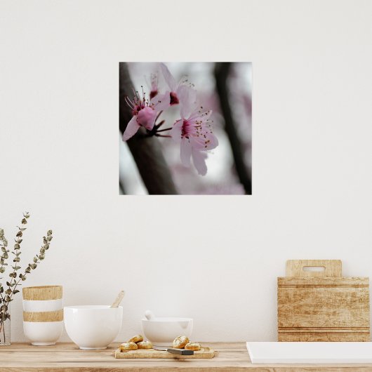 Mooie Cherry Blossom Flowers Poster (Keuken)