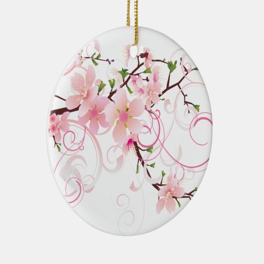Mooie Cherry Blossom Keramisch Ornament (Rechts)