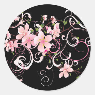 Mooie Cherry Blossom Ronde Sticker