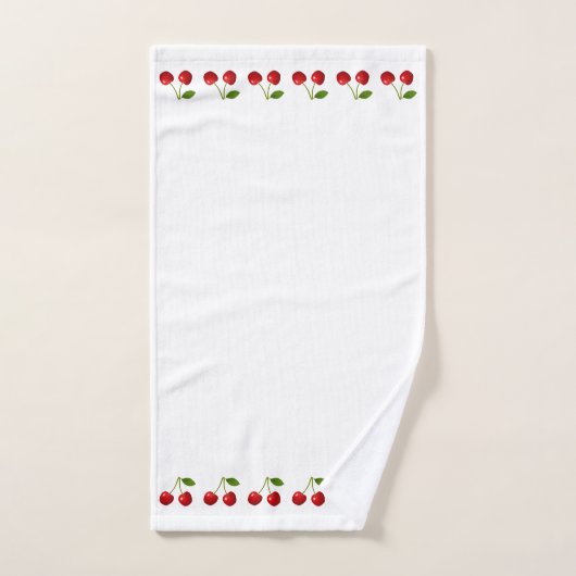 Mooie Cherry Fruits op White Bath Towel Set Bad Handdoek (Handdoek)