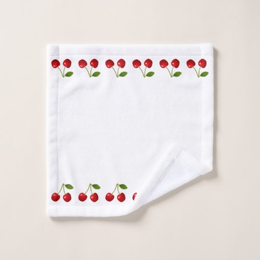 Mooie Cherry Fruits op White Bath Towel Set Bad Handdoek (Wasdoekje)