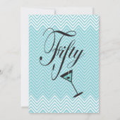 Mooie Chevron vijftig en fantastische uitnodiginge Kaart (Achterkant)