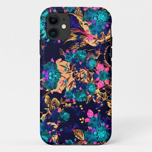 Mooie chic abstracte bloemen achtergrond Case-Mate iPhone case (Achterkant)