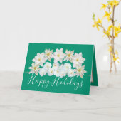 Mooie Chic Bloemboeket Witte Bloem Vakantie Kaart (Gele Bloem)