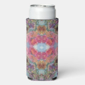 Mooie Chic Bloementuin Aquarel Schildering Seltzer Blikjeskoeler (Seltzer Achterkant)