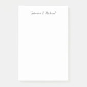 Mooie Chic Calligrafie Koppel Namen Bruiloft Post-it® Notes (Voorkant)