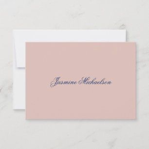 Mooie Chic Calligrafie Naam Rose Goud Kleur RSVP Kaartje