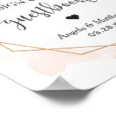 Mooie Chic Floral Lijst Guestbook Weddenschap Poster (Hoek)