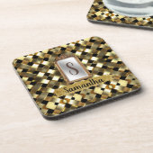 Mooie Chic Girly Mirror Elegant Bday Gift Bier Onderzetter (Linkerzijde)