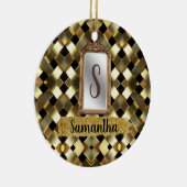 Mooie Chic Girly Mirror Elegant Bday Gift Keramisch Ornament (Rechts)