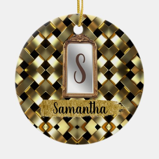 Mooie Chic Girly Mirror Elegant Bday Gift Keramisch Ornament (Voorkant)