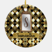 Mooie Chic Girly Mirror Elegant Bday Gift Keramisch Ornament (Achterkant)