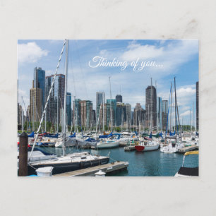 Mooie Chicago Harbor Denk Aan Jou Ansichtkaart Briefkaart