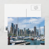 Mooie Chicago Harbour denking van je Briefkaart (Voorkant / Achterkant)