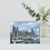 Mooie Chicago Harbour denking van je Briefkaart (Staand voorkant)