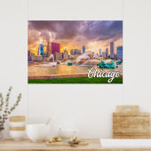 Mooie Chicago, Illinois, Verenigde Staten Poster (Keuken)