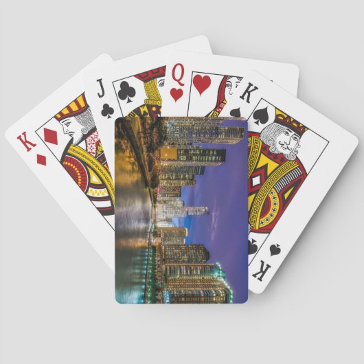 Mooie Chicago-rivier bij zonsondergang, Illinois Pokerkaarten (Achterkant)