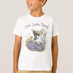 Mooie Chihuahua Hond Bloemen T-shirt