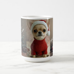Mooie Chihuahua Kerstmok Gepersonaliseerde Holid Koffiemok