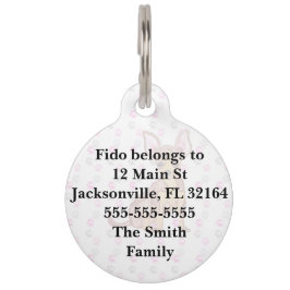 Mooie Chihuahua-puppy in waterverf en pootafdrukke Huisdierpenning