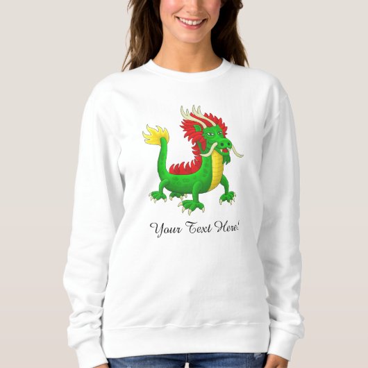 Mooie Chinese Azuurdraak Trui (Voorkant)