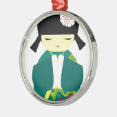 Mooie Chinese dollar Metalen Ornament (Links)