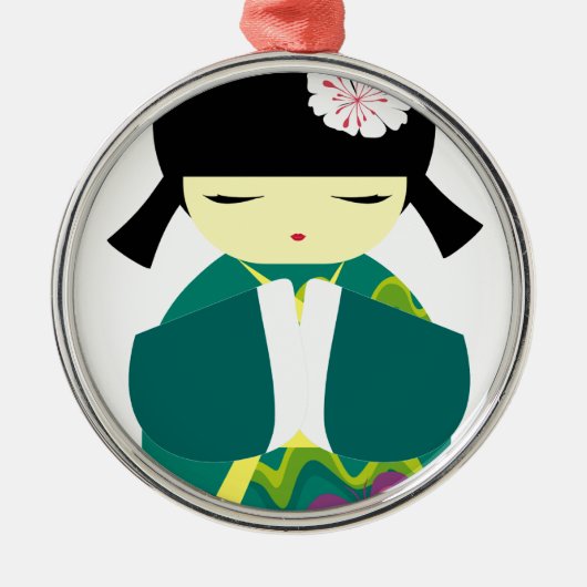 Mooie Chinese dollar Metalen Ornament (Voorkant)