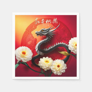 Mooie Chinese Draak Nieuwjaar 2024 PPN01 Servet