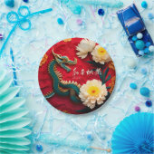 Mooie Chinese Draak Nieuwjaar 2024 PPRP2 Papieren Bordje (Feest)