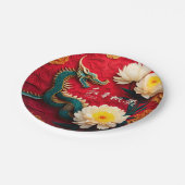 Mooie Chinese Draak Nieuwjaar 2024 PPRP2 Papieren Bordje (Gekanteld)