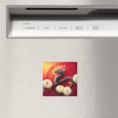 Mooie Chinese Draak Nieuwjaar 2024 SqM1 Magneet (Insitu (Vaatwasser))