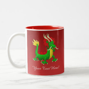 Mooie Chinese Draak Tweekleurige Koffiemok