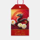 Mooie Chinese Dragon Nieuwjaar 2024 personalGT Cadeaulabel (Achterkant)