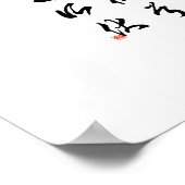 Mooie Chinese kalligrafie - geluk en tegenslag Poster (Hoek)