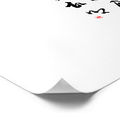 Mooie Chinese kalligrafie - mijn hoofd omhoog Poster (Hoek)