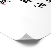 Mooie Chinese kalligrafie - mis mijn familie Poster (Hoek)