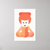 Mooie Chinese Meisje Kunst Canvas Afdruk (Voorkant)