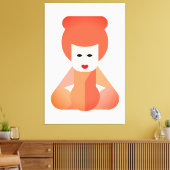 Mooie Chinese Meisje Kunst Canvas Afdruk (Insitu (Woonkamer))