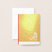 Mooie Chinese tijger, nieuwjaar 2022, Luxe VGC2 Folie Kaarten (Met envelop)