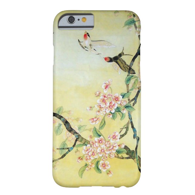 Mooie Chinese vogel en bloemenwerk Case-Mate iPhone Case (Achterkant)