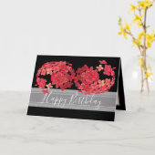 Mooie chique bloemboeket rode bloemen verjaardag kaart (Gele Bloem)