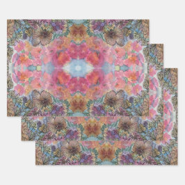 Mooie chique bloementuin Waterverf schilderij Inpakpapier Vel