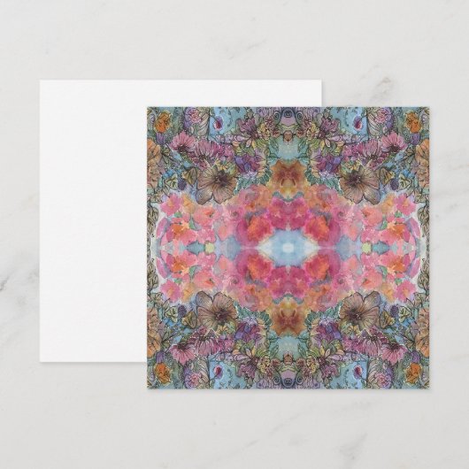 Mooie chique bloementuin Waterverf schilderij Notitiekaartje (Voorkant / Achterkant)