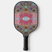 Mooie chique bloementuin Waterverf schilderij Pickleball Paddle (Achterkant)