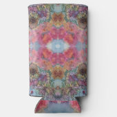 Mooie chique bloementuin Waterverf schilderij Seltzer Blikjeskoeler (Achterkant)