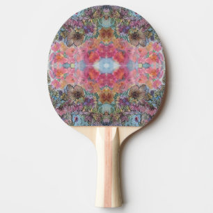 Mooie chique bloementuin Waterverf schilderij Tafeltennisbatje