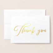 Mooie chique kalligrafie Dank u Folie Kaarten (Voorkant met envelop)