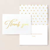 Mooie chique kalligrafie Dank u Folie Kaarten (Display)