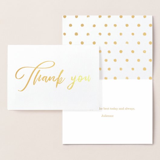 Mooie chique kalligrafie Dank u Folie Kaarten (Display)