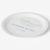 Mooie chique kalligrafie Elegante welkom bruiloft Papieren Bordje (Gekanteld)